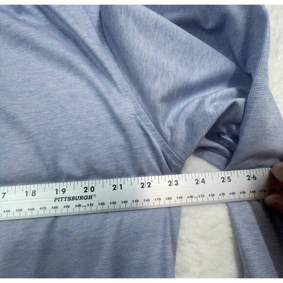 Charles Tyrwhitt Long Sleeve Solid Blue Non-Iron Slim Fit Size 16 ½"/33" - Picture 7 of 11
